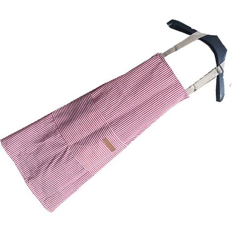 Tablier de cuisine 2 pièces avec 2 poches, bavette ajustable, pour homme et femme, à rayures rouges (1/5)