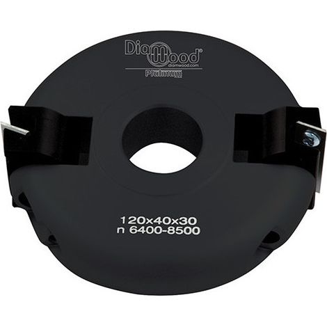 Diamwood Porte-outils de toupie inclinable pour usinage bois - D. 120 x Al. 30 x Ht. 40 mm - Idéal pour chanfreins avec 2 coupes - Vitesse de rotation 6400 à 8500 tr/min (1/2)