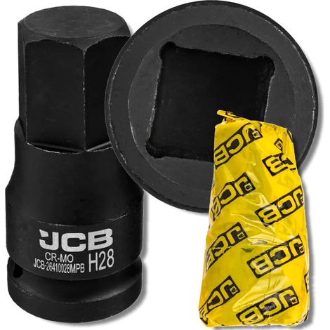 JCB Impact Bit Steckschlüssel 3/4" 28mm 6-kant Cr-Mo Steckschlüssel