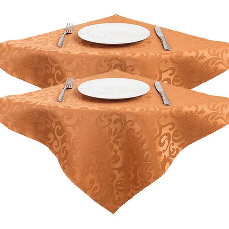 Serviette Jacquard - Polyester - Imperméable Anti-taches - Pour Décoration Table - Lot de 10 - 48 x 48 cm (1/5)