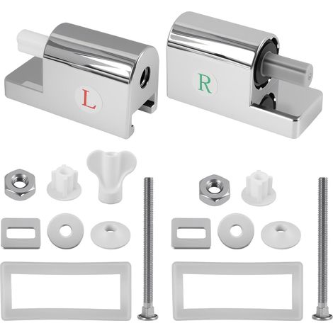 Ensembles de Fixation Universelle pour Abattant WC avec Charnières Softclose Fonctions, Complet pour Installation Facile et Sécurisée, Charnières de Rechange en Métal Résistance