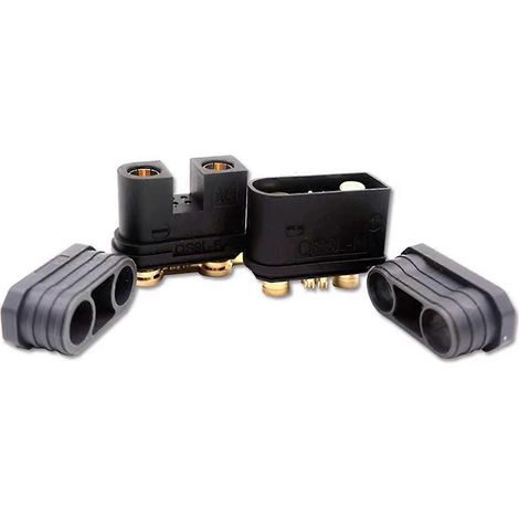 Connecteur d'alimentation QS9L anti-étincelles, mâle/femelle, fiche banane plaquée or, 180 A, avec résistance, pour drones agricoles radiocommandés. (1/5)