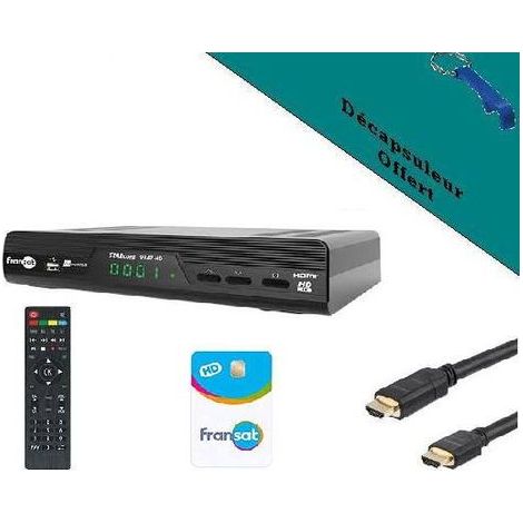STARCOM Récepteur TV satellite HD + Carte Viacess Fransat PC6 + Cable HDMi HD ME
