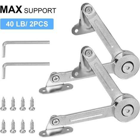 Lot de 2 charnières pour portes de placard, support de charnière réglable, fixations robustes standard pour portes de meubles de cuisine (1/5)