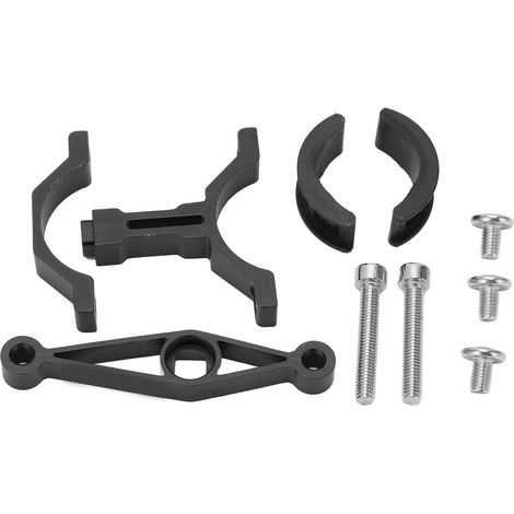Support de Bouteille Vélo Réglable - Porte-Bidon pour Guidon ou Tige de Selle - Adaptateur Universel pour VTT, Vélo de Route - Noir (1/5)