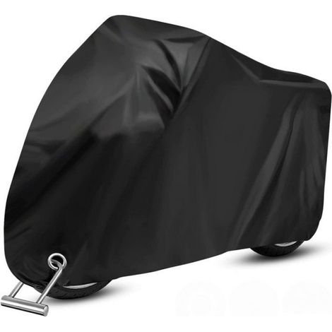 Housse De Moto - 245x105x125cm - Oxford 210D Imperméable UV Résistant - Noir - 1 Pièce (1/5)