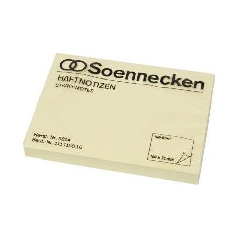 Haftnotiz 100 x 75 mm (B x H) gelb 100 Bl. (1/4)