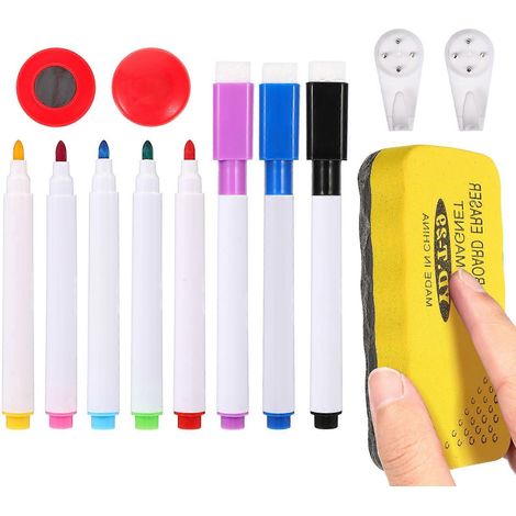 1 kit de tableau blanc magnétique, feutres pour tableau blanc, punaises pour tableau blanc, crochet pour tableau blanc-10.00X5.00X5.00CM