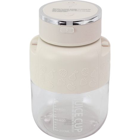 Bol mélangeur portable 800 ml, rechargeable et détachable, pour le bureau, la salle de sport, la maison et les voyages (blanc). (1/5)