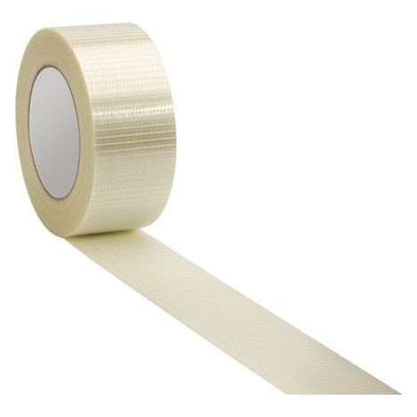 Ruban adhésif Polypropylène armature croisée incolore 50 mm x 50 m - Lot de 6 - Maxiburo