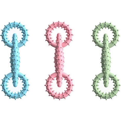 Lot de 3 jouets pour chiots de 2 à 8 mois : jouets à mâcher pour petits chiots, jouets de dentition pour nettoyer les dents, jolis jouets roses pour petits chiens, doux, résistants et interactifs. (1/3)