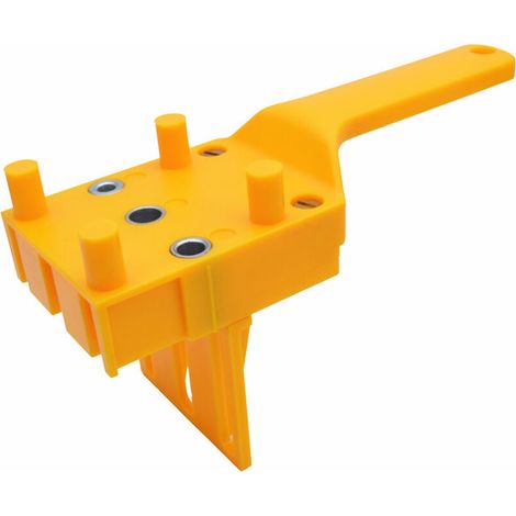 Outils de menuiserie neufs : perceuse manuelle, scie cloche, pince de positionnement, gabarit de perçage droit, pince d'angle (1 pièce).