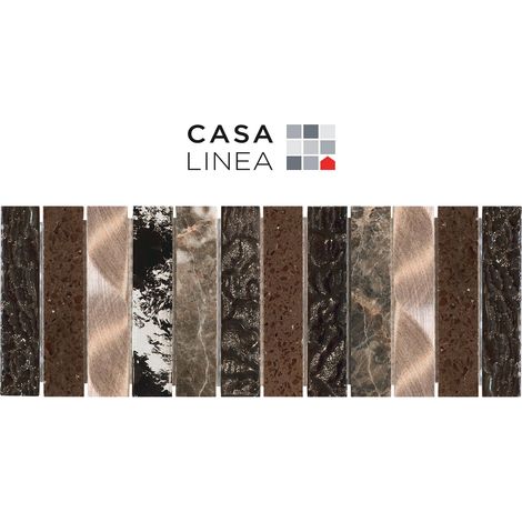 LISTEL CHARLESTON BROWN VERTICAL 1 PIÈCE 10 X 30 CM CASA LINEA (1/2)