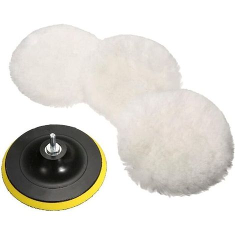 Kit de tampons de polissage professionnels 5 pièces 5 pouces 125mm avec adaptateur de foret M10 pour le ponçage. le polissage. le cirage et le vernis d'étanchéité de voiture (1/4)