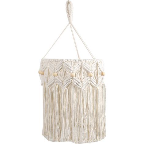 Paralume Copertura per lampada a sospensione Plafoniere in tessuto Gabbia paralume Decorazioni per ventilatore da soffitto Paralume intrecciato Decorazione bohémien-30x40CM (1/5)