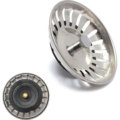 Ersatzfilter aus Edelstahl, 1 Stück, 80 mm, für Küchenspülbecken, Abtropfbecken und Sickerwasserkorb (1/4)