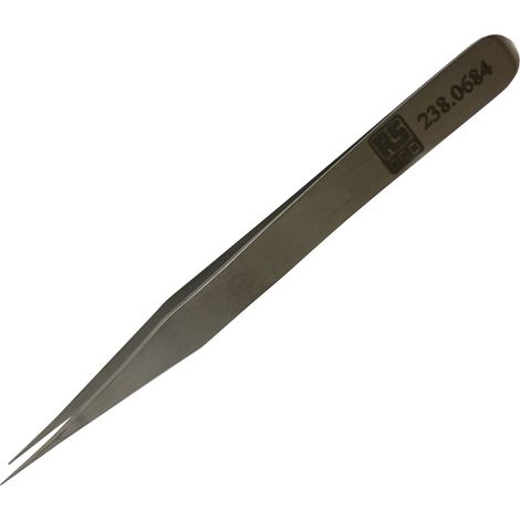 Brucelles de précision RS PRO 1SA pointe Pointu, Droit en acier austénitique à faible de teneur en carbone, L. 120 mm ( Prix pour 1 )