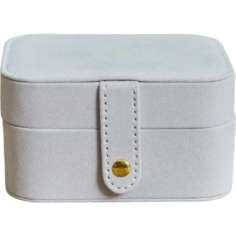 Boîte à Bijoux & Montres "Velours" 13cm Blanc (1/4)