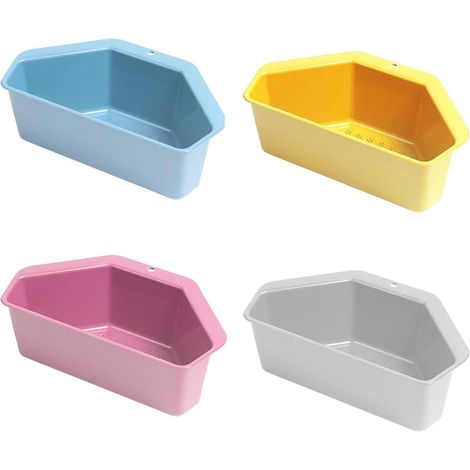 Lot de 4 paniers-filtres à ventouse pour évier d'angle, avec filtre à déchets/aliments. (1/5)