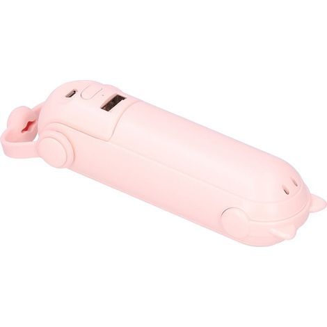 Ventilateur portable 3-en-1 rechargeable avec lampe torche intégrée et fonction anti-moustiques – rose (1/5)