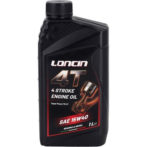 Aceite para motores diésel de gasolina de 4 tiempos LONCIN SAE 15W40 para cortacéspedes - 1 L (1/3)