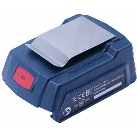 Compatible avec l'adaptateur USB Bosch GAA18-24, avec voyant lumineux, plage de tension 14,4-18V.