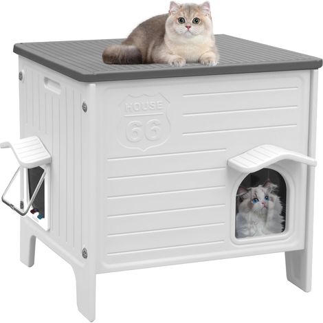 Maison pour Chat Extérieure Isolée Imperméable pour Petits (1/5)
