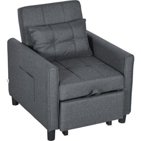 Fauteuil convertible 3-en-1 IKERA gris