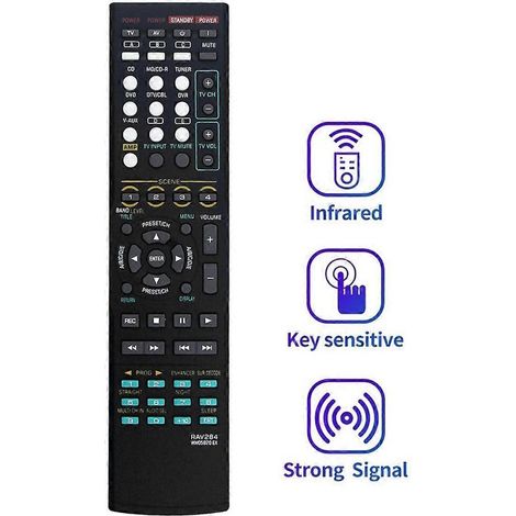 RAV284 WN05820EX Ersatzfernbedienung für Yamaha AV-Receiver HTR-6230, HTR-6130, RX-V365, RX-V365BL, RX-V363 R (1/4)