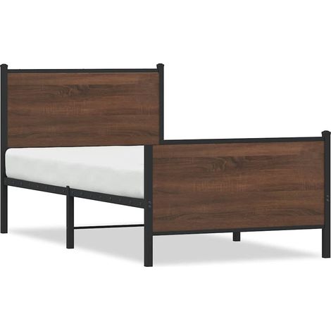 Maison Exclusive - Giroletto senza Materasso in Metallo Rovere Marrone 80x200 cm (1/5)