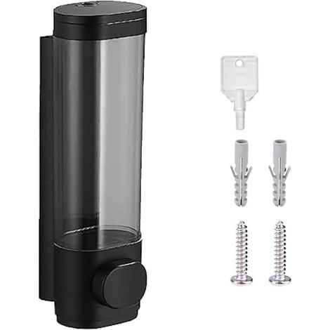 Wandmontierter Seifenspender, Pumpflasche für Handdesinfektionsmittel, Nachfüllflasche für Duschgel, Shampoo und Spülung (1 Kammer) (1/5)