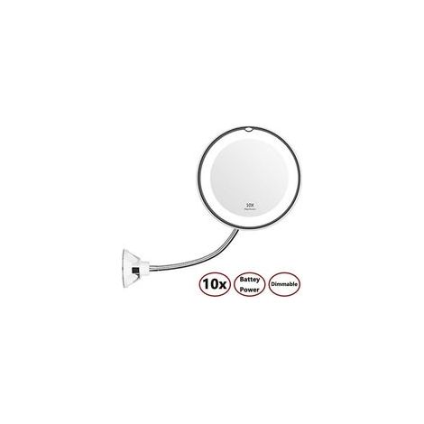 Flexible Col de Cygne 10x Loupe Led Lumière Miroir de Maquillage, Salle de Bain (1/4)