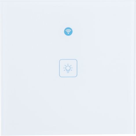 Interrupteur mural tactile WiFi, verre trempé et ABS ignifuge, 100-240V, design carré élégant pour maison connectée (1/5)