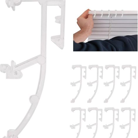 9-piece transparent curtain clip double-strip fixed curtain panel frame specially designed for 2-inch mini blinds, easy to install. (1/5)