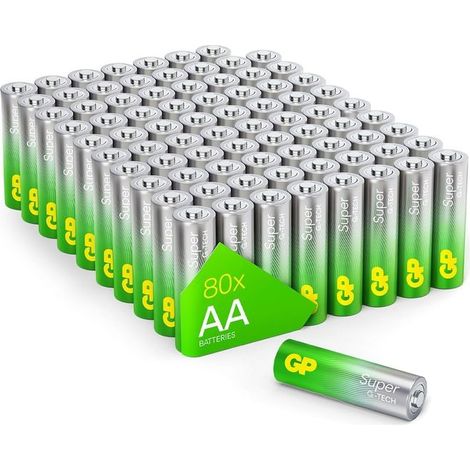 gp 03015AS80 Batterie alcaline AA confezione da 80 unità chiara