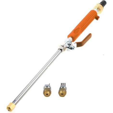 1PC orange Power Washer, High Pressure Water Gun, Pistolet a Eau Haute Pression Avec Buse, Lance à Eau Haute Pression pour Tuyau d'Arrosage (1/5)