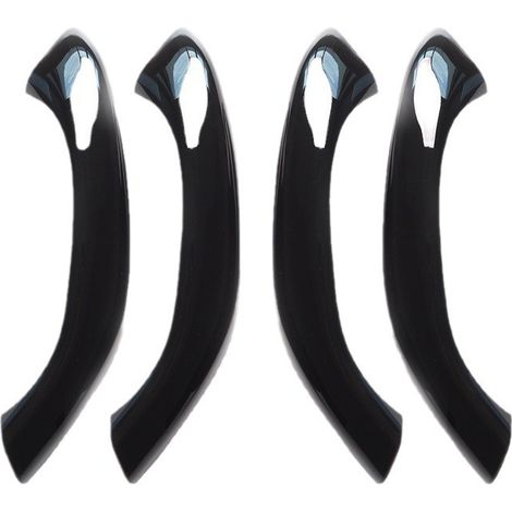 NALOOKAMIC Ensemble de 4 poignées de porte intérieures noires, compatibles gauche et droite, pour BMW X1 X2 (2016-2023) F48, F49 et F39