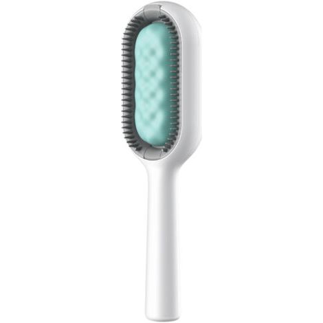 BUNTHAUS Brosse de nettoyage multifonction en Silicone pour animaux de compagnie detacheur de peluches pour chiens et chats a poils courts (bleu) (1/5)