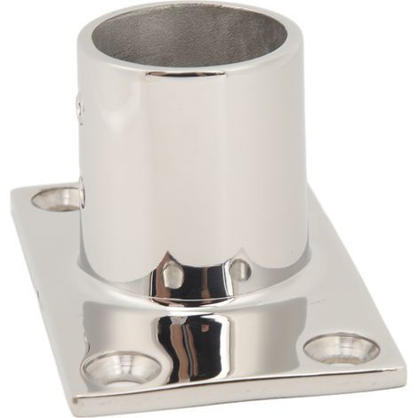 Silberner rechteckiger Bootshandlauf, robust und rostfrei, für Boote, Yachten oder Schiffe, 90°-Winkel, 25 mm / 1 Zoll. (1/5)