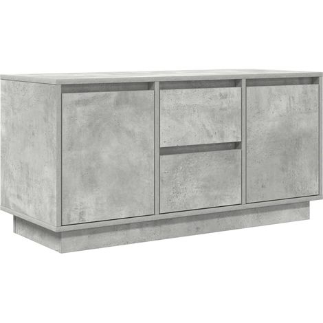 Mobile porta TV con illuminazione a LED e vano contenitore 100 x 41 x 50 cm legno composito grigio cemento 020051620