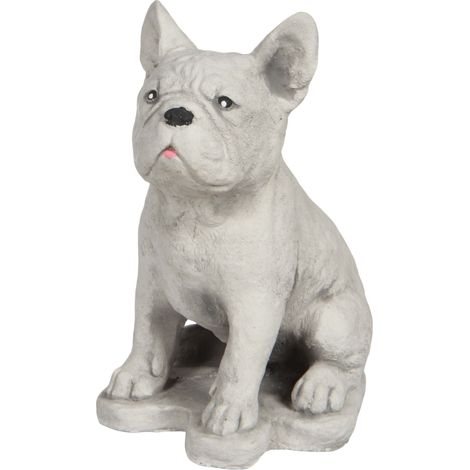 Bulldog de piedra gris sólida y duradera (1/5)