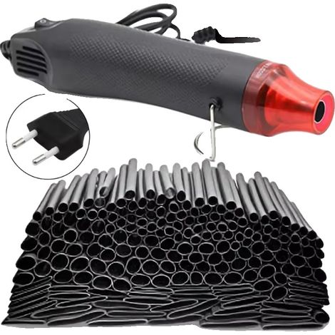 Tubo termorretráctil, resistente al calor, con aislamiento eléctrico, tamaños variados, 127 piezas con pistola EU (1/2)