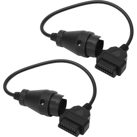 Connecteur OBD2 38 broches vers 16 broches, câble adaptateur noir pour Mercedes-Benz Sprinter, remplacement compatible, paire de 1.