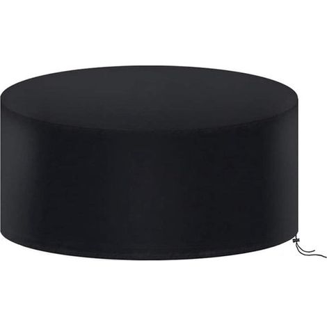 Housse de table de jardin ronde – Oxford 210D – 180x90 cm – Noire – Protection extérieure (1/5)