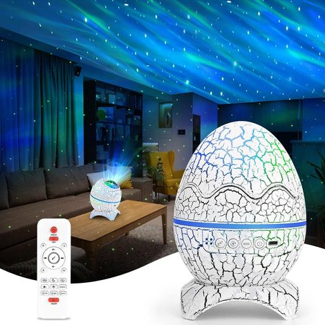 Projecteur d'aurores boréales LED avec veilleuse, télécommande, Bluetooth, couleurs réglables, blanc pour la décoration (1/5)