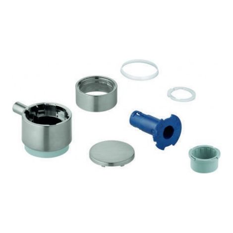GROHE Poignée d'arrêt Aquadimmer, rond, pour set de finition thermostatique, avec capuchon, supersteel, 49090DC0 (1/3)