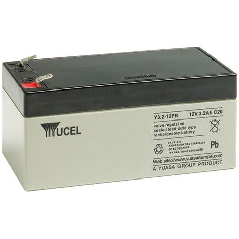 Batterie plomb étanche Y3.2-12FR Yuasa Yucel 12v 3.2ah