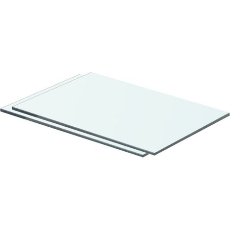 Regalböden 2 Stk. Glas Transparent 40x20 cm vidaXL