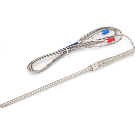 Sonde thermocouple de type K de 15 cm (5,9 po) pour test de température précis de 0 à 800 °C, filetage M8 en acier inoxydable (1/5)