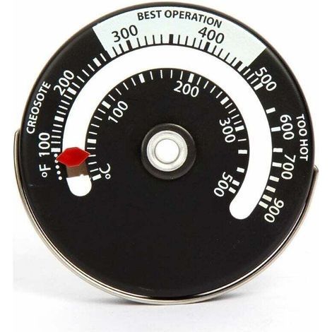 Poêle magnétique poêle à bois thermomètre cheminée moniteur de température jauge pour conduit de fumée brûleur à bois barbecue (1/4)
